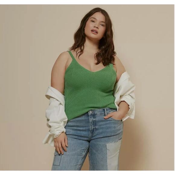 Anthropologie Maeve Everyday Maryanne Knit Sweater Tank Green Size Large - Picture 9 of 10